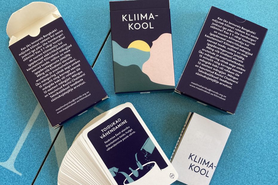 Estniska Klimatkoll Kliima-kool kortspel utsläpp bo äta shoppa