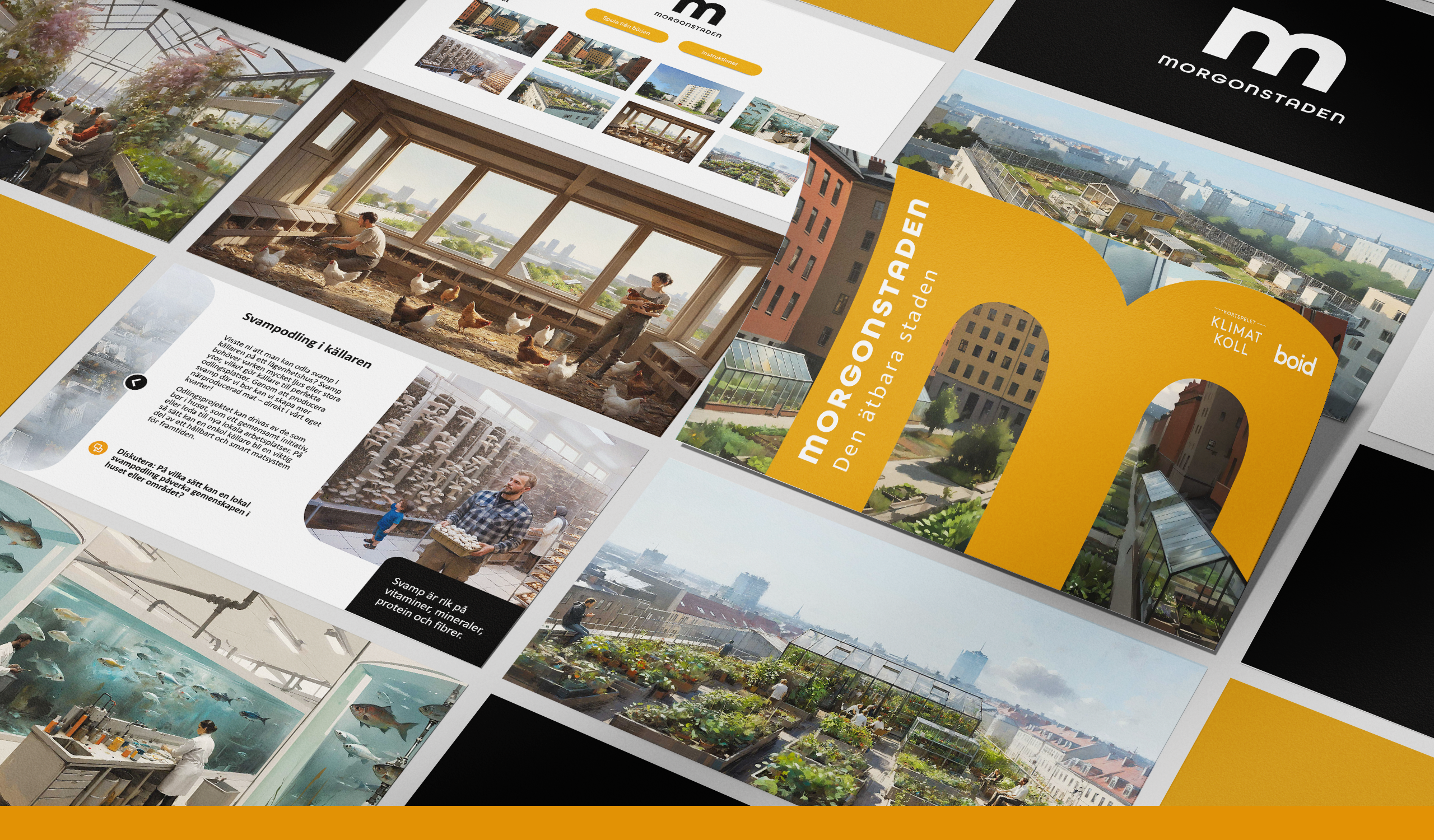 Presentation om stadsodling och matproduktion i framtidens hållbara stad – undervisningsmaterial för skolan.