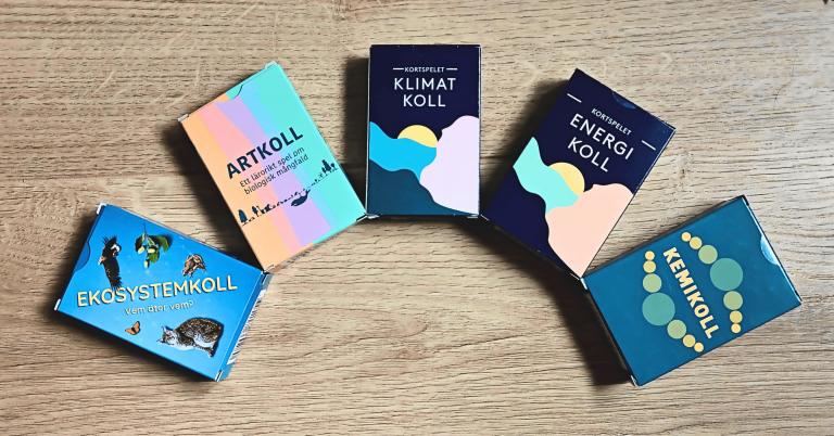 Fem olika pedagogiska kortspel från Klimatkoll