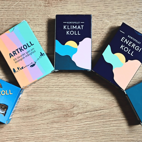Fem olika pedagogiska kortspel från Klimatkoll